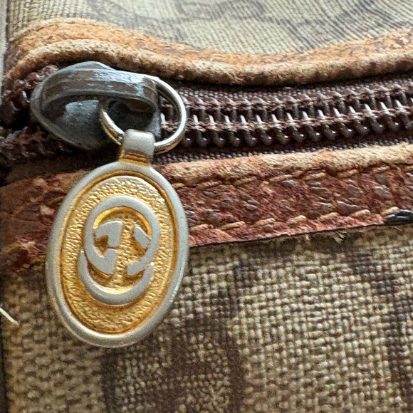 Vintage Gucci Beige and Brown Monogram Satchel - Picture 13 of 16